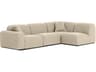 Mobital Arcos Beige Upholstered Sectional Sofa