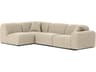 Mobital Arcos Beige Upholstered Sectional Sofa