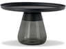 Mobital Duverre Round Metal Matte Black Smoke Coffee Table