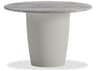 Mobital Edem Round Silver Grey Travertine Marble Top End Table