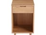 Moe's Home Osamu 1-Drawer Brown Oak Wood Nightstand