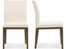 Moe's Home Rubberwood White Upholstered Side Dining Chair - Set of Two