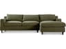 Moe's Home Hutton Green Upholstered Right Sectional Sofa