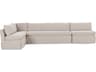 Moe's Home Fable Beige Upholstered Sectional Sofa