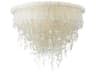 Metropolitan Crystal Reign 3-Light Polished Nickel White Tiered Flush Mount
