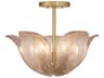 Metropolitan Orchid 5-Light Legacy Brass Semi Flush Mount