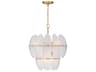 Metropolitan Marclaire 6-Light Legacy Brass Clear Tiered Pendant