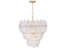 Metropolitan Marclaire 11-Light Legacy Brass Clear Tiered Pendant