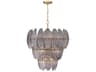 Metropolitan Marclaire 11-Light Legacy Brass Gray Tiered Pendant