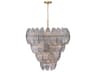 Metropolitan Marclaire 15-Light Legacy Brass Gray Tiered Pendant