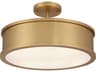 Metropolitan Wynn 4-Light Legacy Brass Round Flush Mount