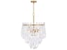 Metropolitan Glassara 6-Light Legacy Brass Tiered Pendant