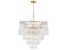 Metropolitan Glassara 10-Light Legacy Brass Tiered Pendant
