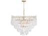 Metropolitan Glassara 15-Light Legacy Brass Tiered Pendant