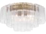 Metropolitan Torvento 7-Light Legacy Brass Geometric Round Flush Mount