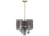 Metropolitan Torvento 6-Light Legacy Brass Globe Geometric Pendant