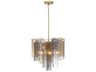 Metropolitan Torvento 6-Light Legacy Brass Geometric Tiered Pendant
