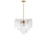 Metropolitan Torvento 9-Light Legacy Brass Geometric Tiered Pendant