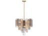 Metropolitan Torvento 9-Light Legacy Brass Geometric Tiered Pendant