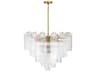 Metropolitan Torvento 15-Light Legacy Brass Geometric Tiered Pendant
