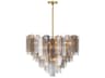 Metropolitan Torvento 15-Light Legacy Brass Geometric Tiered Pendant