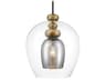 Metropolitan Amesbury 1-Light Coal Oxidized Aged Brass Black Glass Pendant