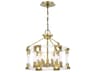Metropolitan Prima Vista 6-Light Aged Antique Brass Candelabra Chandelier