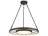 Metropolitan Tribeca 1-Light Smoked Iron Soft Brass Black LED Round Pendant