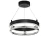 Metropolitan Grande Illusion 1-Light Coal Polished Nickel Black LED Drum Pendant