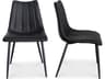 Moe's Home Alibi Ply Wood Black Faux Leather Side Dining Chair - Set of Two