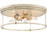 Minka Lavery Westchester County 4-Light Farm House White Gilded Gold Leaf Off Flush Mount