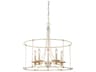 Minka Lavery Westchester County 5-Light Farm House White Gilded Gold Leaf Off Candelabra Chandelier