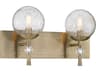 Minka Lavery Populuxe 2-Light Oxidized Aged Brass Glass Vanity Light