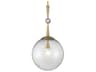Minka Lavery Populuxe 1-Light Oxidized Aged Brass Glass Mini Pendant