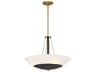 Minka Lavery Bax 4-Light Sand Coal Soft Brass Black Bowl Pendant