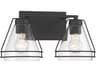 Minka Lavery Lorenth 2-Light Dark Matte Black Vanity Light