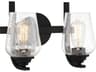 Minka Lavery Shyloh 2-Light Coal Black Glass Vanity Light