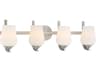Minka Lavery Shyloh 4-Light Brushed Nickel Glass Vanity Light