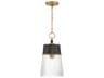 Minka Lavery Stamford 1-Light Legacy Brass Dark Matte Black Empire Mini Pendant