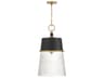 Minka Lavery Stamford 1-Light Legacy Brass Dark Matte Black Empire Pendant