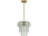 Minka Lavery Velique 1-Light Legacy Brass Cylinder Tiered Mini Pendant