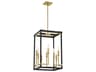 Minka Lavery Union Estates 8-Light Coal Soft Brass Black Pendant