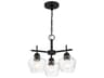 Minka Lavery Camrin 3-Light Coal Black Glass Bell Chandelier