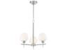 Minka Lavery Camrin 3-Light Brushed Nickel Glass Bell Chandelier