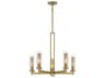 Minka Lavery Emmerham 5-Light Soft Brass Glass Cylinder Chandelier
