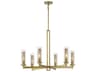 Minka Lavery Emmerham 6-Light Soft Brass Glass Cylinder Chandelier