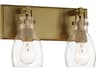 Minka Lavery Tiberia 2-Light Soft Brass Glass Vanity Light