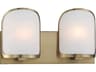 Minka Lavery Bishop Crossing 2-Light Soft Brass Glass Vanity Light