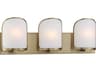 Minka Lavery Bishop Crossing 3-Light Soft Brass Glass Vanity Light