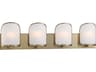 Minka Lavery Bishop Crossing 4-Light Soft Brass Glass Vanity Light